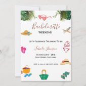 Moderne Junggeselinnen-Abschied- und Wochenendreis Einladung (Vorderseite)