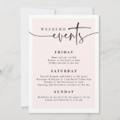 Moderne Junggeselinnen-Abschied Weekend Einladung (Rückseite)