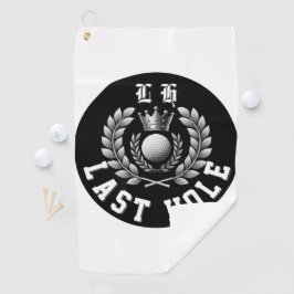 Moderne Junggesellenparty Letztes Loch LH-Monogram Golfhandtuch
