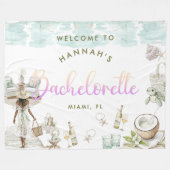 Moderne Junggesellinnen-Abschiedswoche in Miami Be Fleecedecke (Vorderseite (Horizontal))