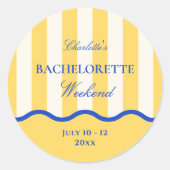 Moderne Junggesellinnen-Abschiedswocheend-Geschenk Runder Aufkleber (Vorderseite)