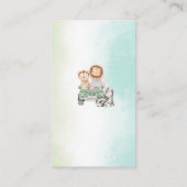 Moderne Jungle Animals Grüne Safari Wasserfarbe b Begleitkarte (Rückseite)