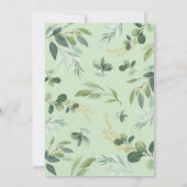 Moderne Jungle Lion Greenery Gold Co-Ed Baby Dusch Einladung (Rückseite)