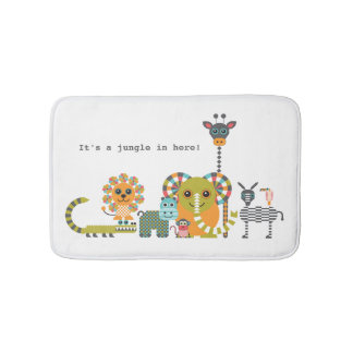 Moderne Jungle Safari Tiere Bath Rug Badematte