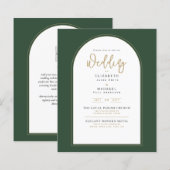 Moderne Juniper Green Wedding Einladung (Vorne/Hinten)