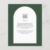 Moderne Juniper Green Wedding Einladung (Rückseite)
