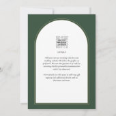 Moderne Juniper Green Wedding Einladung (Rückseite)