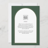 Moderne Juniper Green Wedding Einladung (Rückseite)