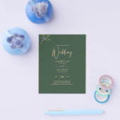 Moderne Juniper Green Wedding Einladung Flyer (Einzeln)