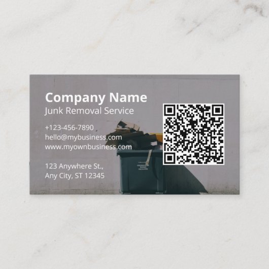 Moderne Junk-Entfernung Visitenkarte (Vorderseite)