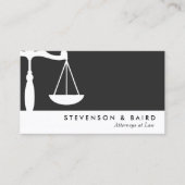 Moderne Justizsysteme Schwarz und Weiß Visitenkarte (Vorderseite)