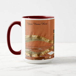 Moderne Kaaba-Motiv Minimalistischer Luxus Gold Tasse