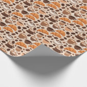 Moderne Kaffee-Ästhetik-Muster Geschenkpapier (Ecke)