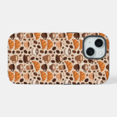 Moderne Kaffee-Ästhetik-Muster iPhone 15 Hülle (Rückseite (Horizontal))