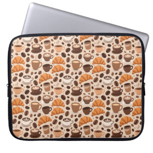 Moderne Kaffee-Ästhetik-Muster Laptopschutzhülle