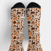Moderne Kaffee-Ästhetik-Muster Socken (Oben)