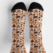 Moderne Kaffee-Ästhetik-Muster Socken (Oben)