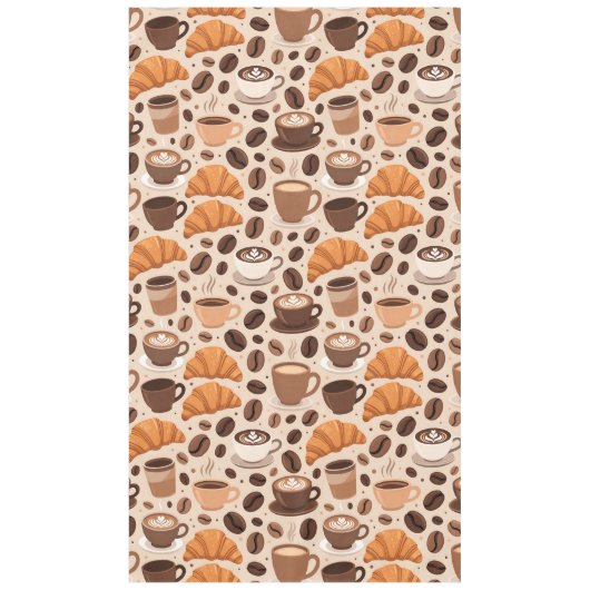 Moderne Kaffee-Ästhetik-Muster Tischdecke (Vorderseite)
