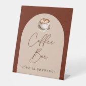 Moderne Kaffee-Bar Liebe ist das Brechen von Braut Sockelschild (Vorderseite)