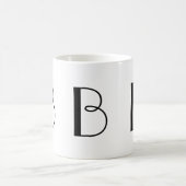 Moderne Kaffee-Schwarzweiss-Tasse des Monogramm-B Kaffeetasse (Mittel)
