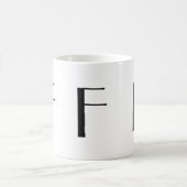 Moderne Kaffee-Schwarzweiss-Tasse des Monogramm-F Kaffeetasse (Mittel)
