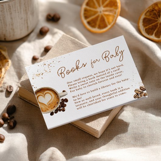 Moderne Kaffeebuchbücher für Baby Begleitkarte