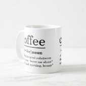 Moderne Kaffeedefinition Lustiger Spruch Kaffeetasse (Vorderseite Links)