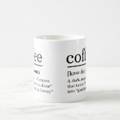 Moderne Kaffeedefinition Lustiger Spruch Kaffeetasse (Mittel)