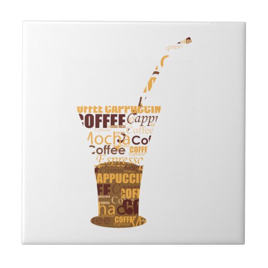 Moderne Kaffeemaschine Fliese (Vorderseite)