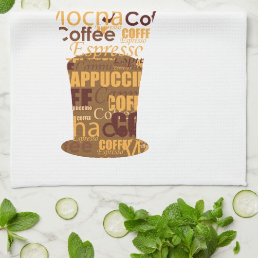 Moderne Kaffeemaschine Handtuch (Gefaltet)