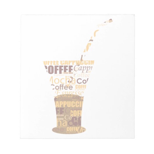 Moderne Kaffeemaschine Notizblock (Vorderseite)