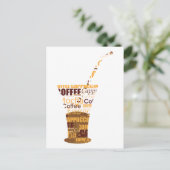 Moderne Kaffeemaschine Postkarte (Stehend Vorderseite)