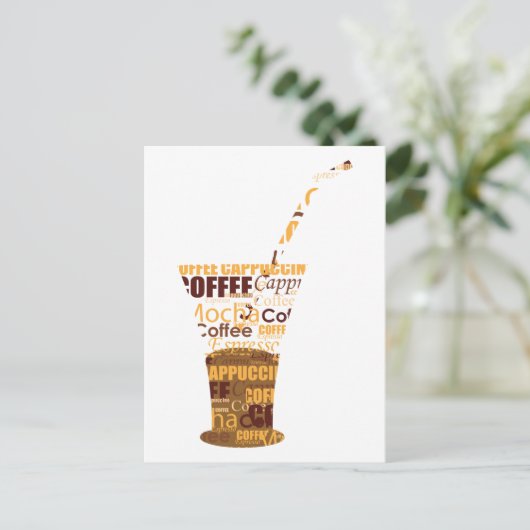 Moderne Kaffeemaschine Postkarte (Stehend Vorderseite)