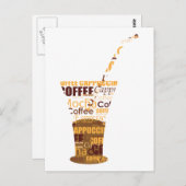 Moderne Kaffeemaschine Postkarte (Vorne/Hinten)