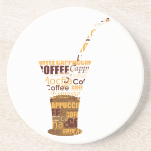 Moderne Kaffeemaschine Sandstein Untersetzer