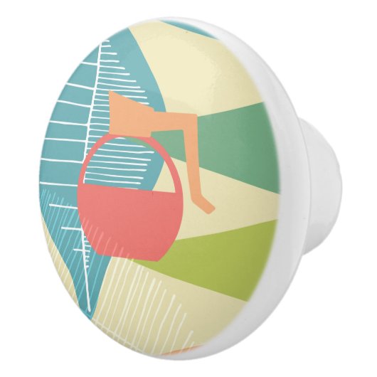 Moderne Kaffeepapiere aus dem Mittelalter Keramikknauf (Rechts)