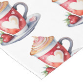 Moderne Kaffeetasse Mittelgroßer Tischläufer (Ecke)