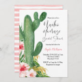 Moderne Kakteen Nacho Average Brautparty Einladung (Vorne/Hinten)