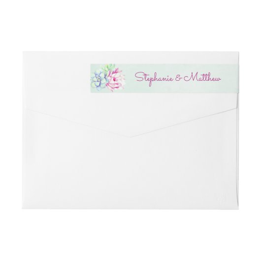 Moderne Kakteen Sukculents floral Foliage Wedding (Rückseite)