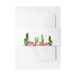 Moderne Kakteen, Sukkulente und Blumen Einladungsbanderole