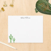Moderne Kaktus Script Personalisiert Stationery Mitteilungskarte