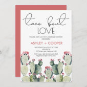 Moderne Kaktus Taco "über Liebe Paare Dusche Einladung (Vorne/Hinten)