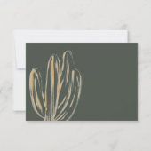 Moderne Kaktus Wedding Kindly Respond RSVP Karte (Rückseite)