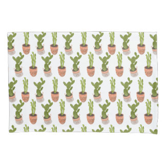 Moderne Kaktus-Zimmerpflanzen Handgezeichnetes Des Kissenbezug