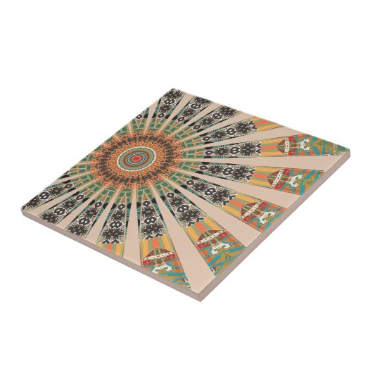 Moderne Kaleidoskop-Keramik Fliese (Seite)