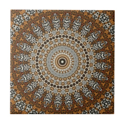 Moderne Kaleidoskop-Keramik Fliese (Vorderseite)