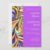 Moderne kaleidoskopische Hochzeitseinladung Einladung (Vorderseite)