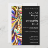 Moderne kaleidoskopische Hochzeitseinladung Einladung (Vorderseite)