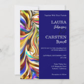 Moderne kaleidoskopische Hochzeitseinladung Einladung (Vorderseite)