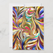 Moderne kaleidoskopische Hochzeitseinladung Einladung (Rückseite)